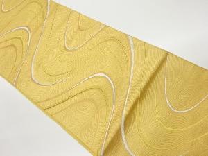 リサイクル　曲線模様織出し袋帯